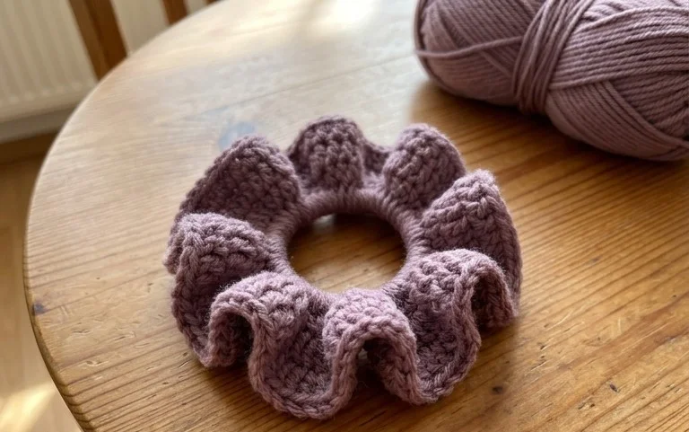 Scrunchie mit Locken häkeln: Kostenlose Anleitung